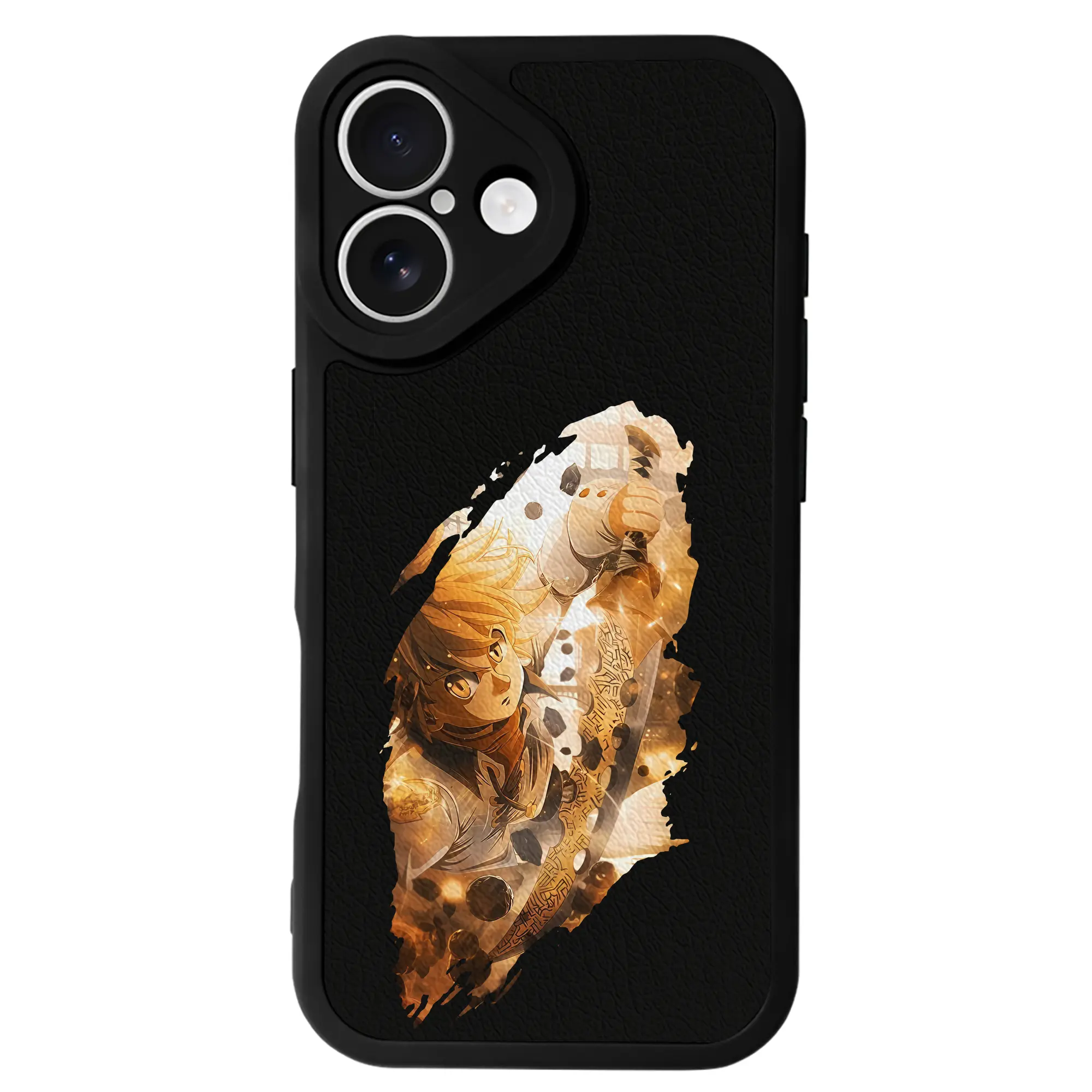 七つの大罪 グッズ メリオダス - IPhone 16シリーズ対応 ・ シリコンスマホケース ・ レザー調 ・ 高精度フィット ・ 耐衝撃 ・ ワイヤレス充電対応 ・ 精密カット